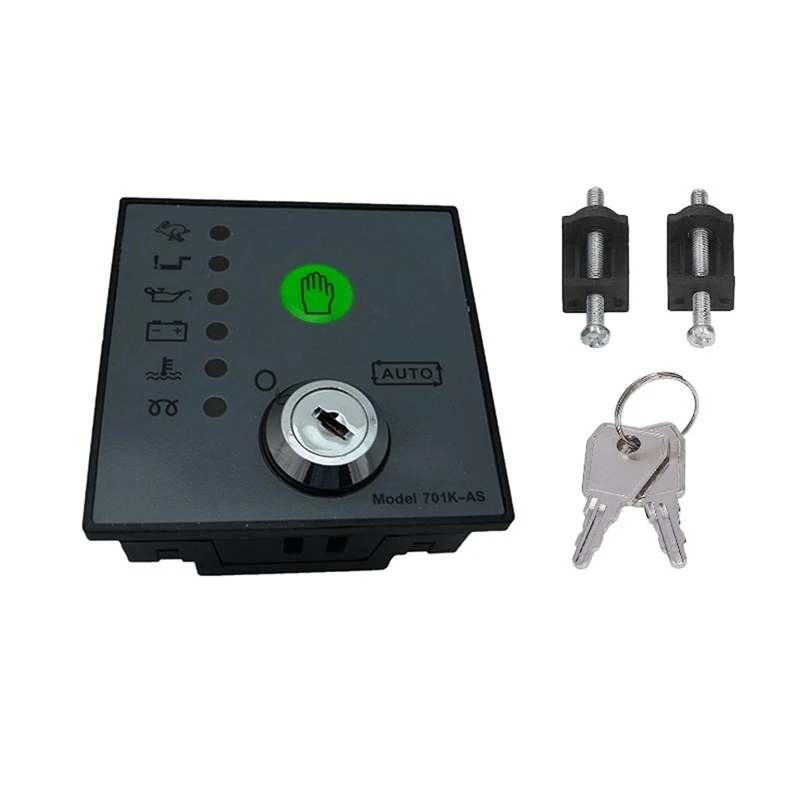 DSE701AS Black Generator Controller ABS Generator Controller With Keys Generator Control Panel Self-Starting Accessories