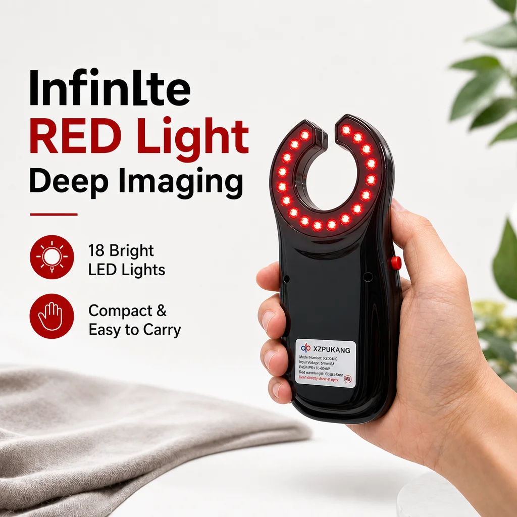 AiQUE Rechargeable Vein Finder Viewer 18 LED Lights Portable Venipuncture Vascular Visualizer Vein Detector for Nurses