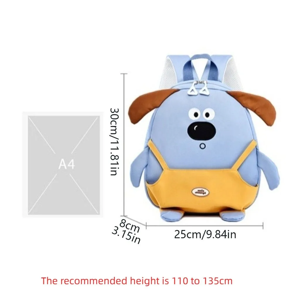 Cute Cartoon Puppy Backpack Large Capacity Adjustable Strap Students Backpacks Zipper Ins Style Girls School Bags Gift