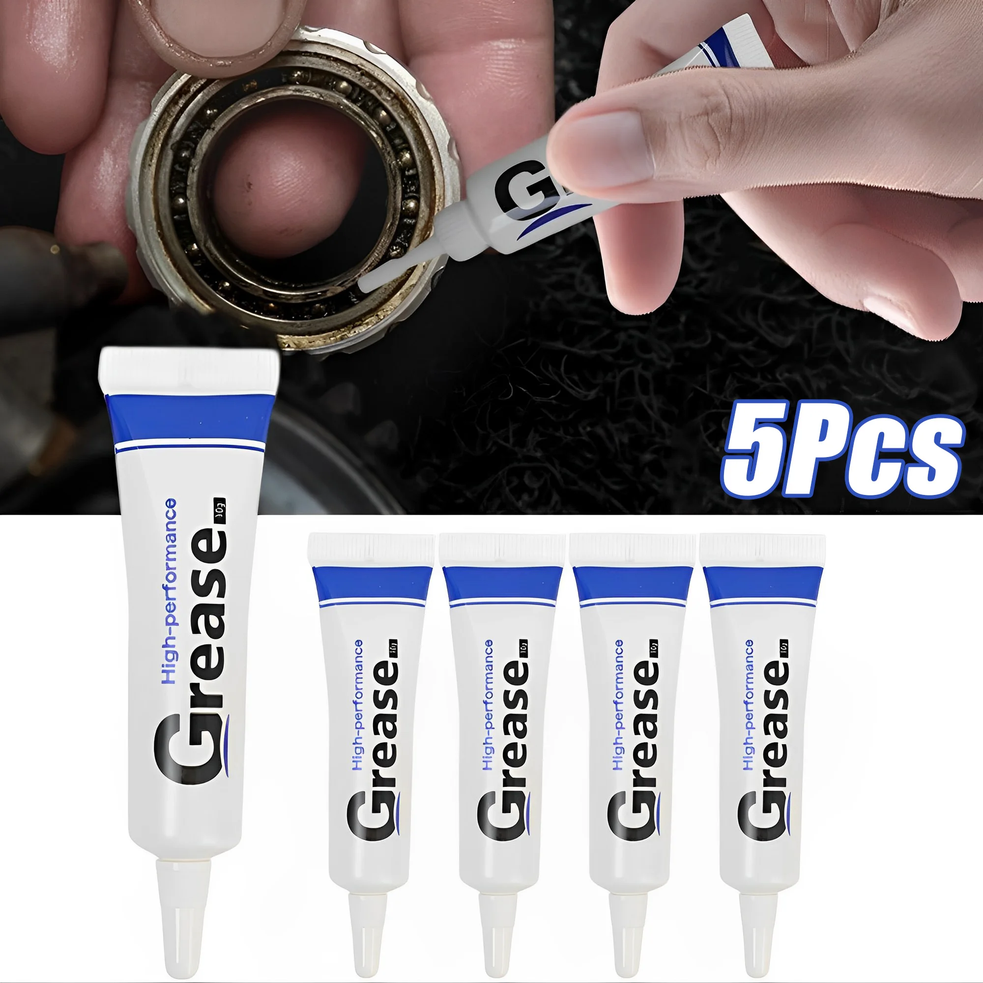 5Pcs Multipurpose Silicone Lubricant Grease Oil Bearing Lubrication Waterproof Car Gear Valves Chain Repair Lithium Grease Tools