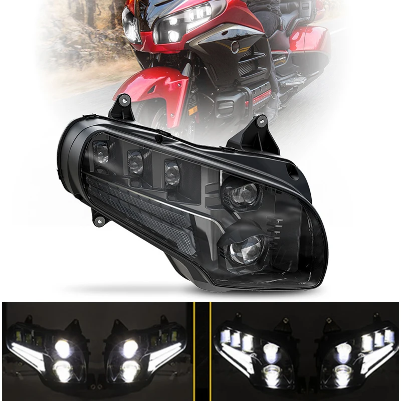 LED Motorcycle Headlight Goldwing GL 1800 120W Moto LED Light Headlights For Honda Gold Wing GL1800 2001-2017 Motobike Headlamp