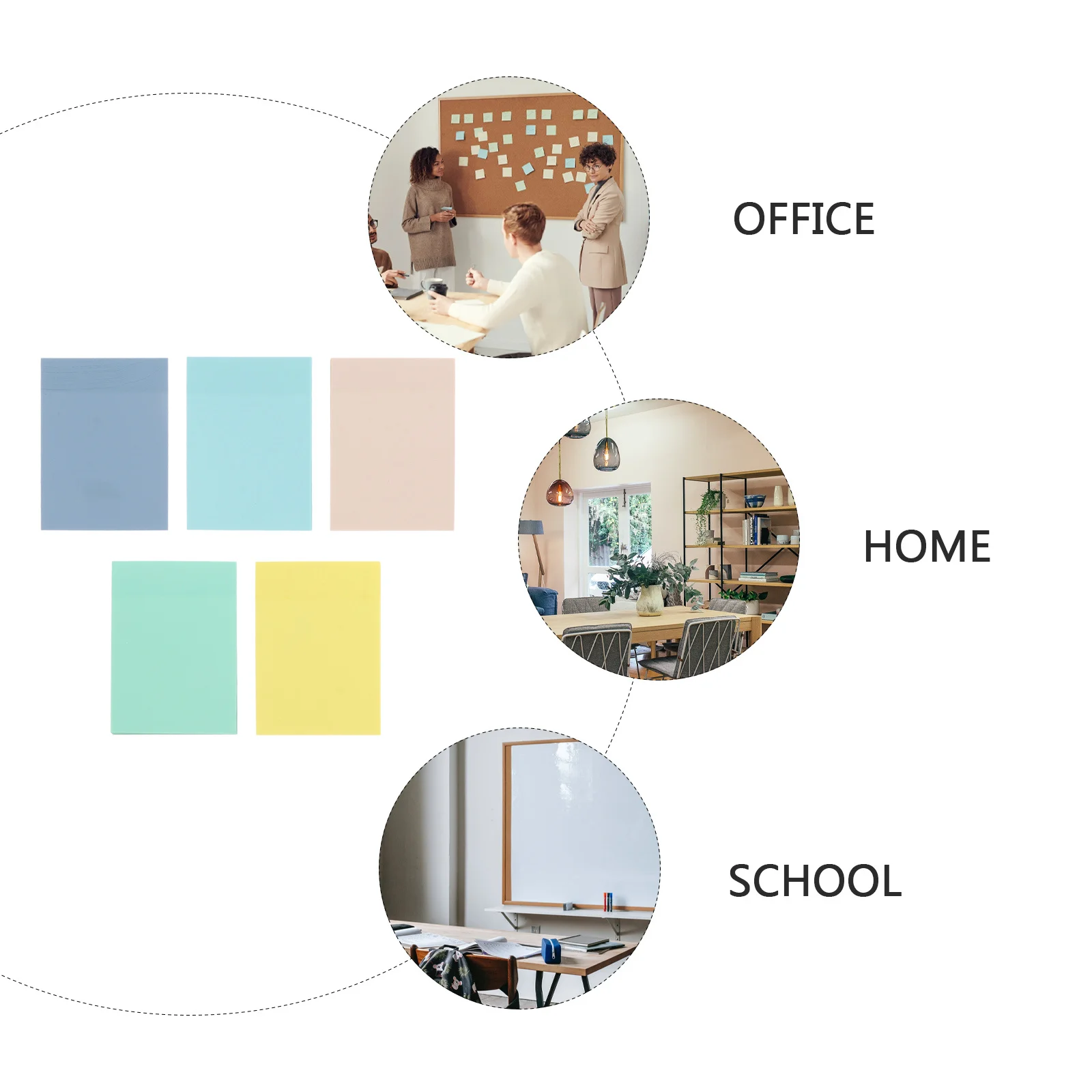 5 adesivi memo trasparenti per scrivere promemoria per messaggi, blocchetti per appunti autoadesivi, materiale scolastico per ufficio