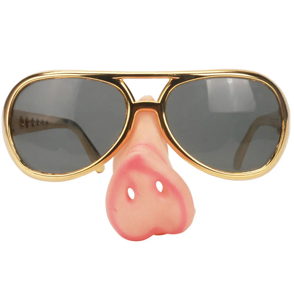 

2pcs Pig Nose Glasses Funny Party Supplies Lightweight Photo Props For Cosplay Unique Shape Party Eyeglasses
