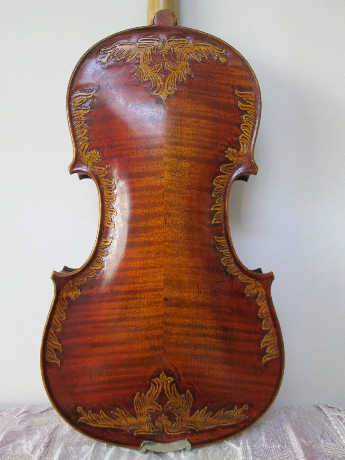 Handmade carved violin with unique carving patterns 4/4, high-end handmade violin