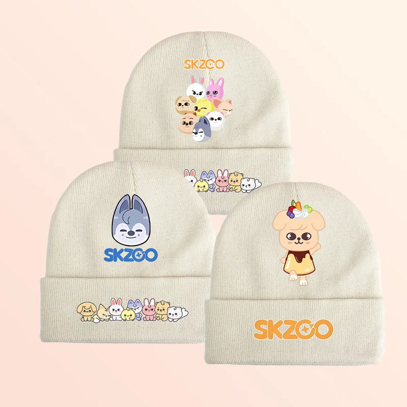 

Skzoo шапка зимняя вязаная шапка ветрозащитный чепчик уличная милая шапка для девочек и женщин Skullies модная шапка для фанатов товары украшения шапки подарок