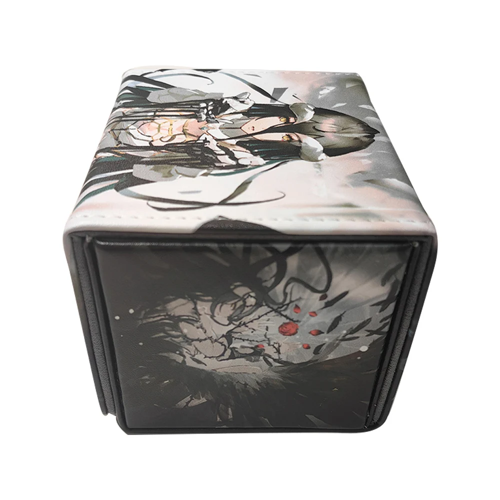 Anime Cards Deck Box Albedo Board Game Storage Box Hold 100 + Cards TCG Cards Protector per MTG/PKM/YGO/carte collezionabili