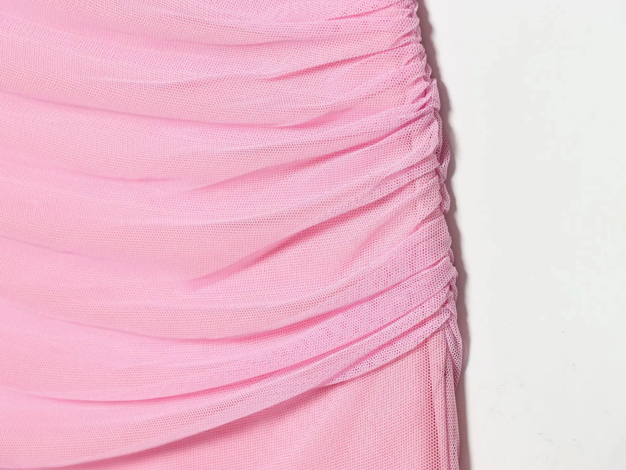 BSAY 2026 Sommer Damen Drapiertes Mesh-Layered Mini-Kleid Ärmellos Hochgeschlossen Gerafftes Bodycon Kurzkleid Elegante Party Club Outfits – Detail 23