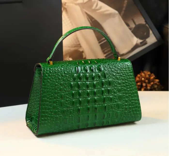 Luxury Fashion Crocodile Pattern Women Handbags Lady Shoulder Messenger Bag Genuine Leather Portable Small Shell Bags