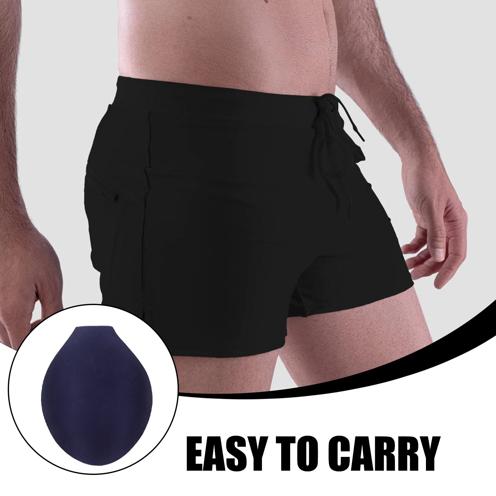 4Pcs Men Bulge Enhancing Underpants Pads Comfortable Skin Friendly Lightweight Breathable Swim Running Protection
