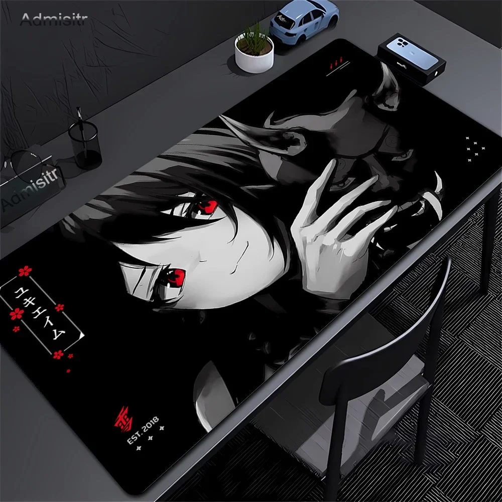 

Anime Mask Girl Mouse Pad YUki Aim Gaming Speed Mouse Mat Game Premium Mousepad Gamer E-Sports Desk Mat Computer Keyboard Mats