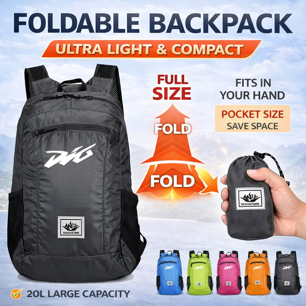 

20L Foldable Motorcycle Backpack For Honda Dio 50 ZX50 DJ-1 DJ-1RR AF19 AF18 SR AF20 ZX AF25 AF27 AF28 AF34 AF35 Portable