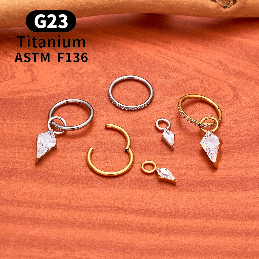 ASTM F136 Titan Birnenherz Kite CZ Drape Rook Ohrring 16G Clicker Hoop Knorpel Tragus Conch Lobe Helix Piercing Schmuck – Detail 8
