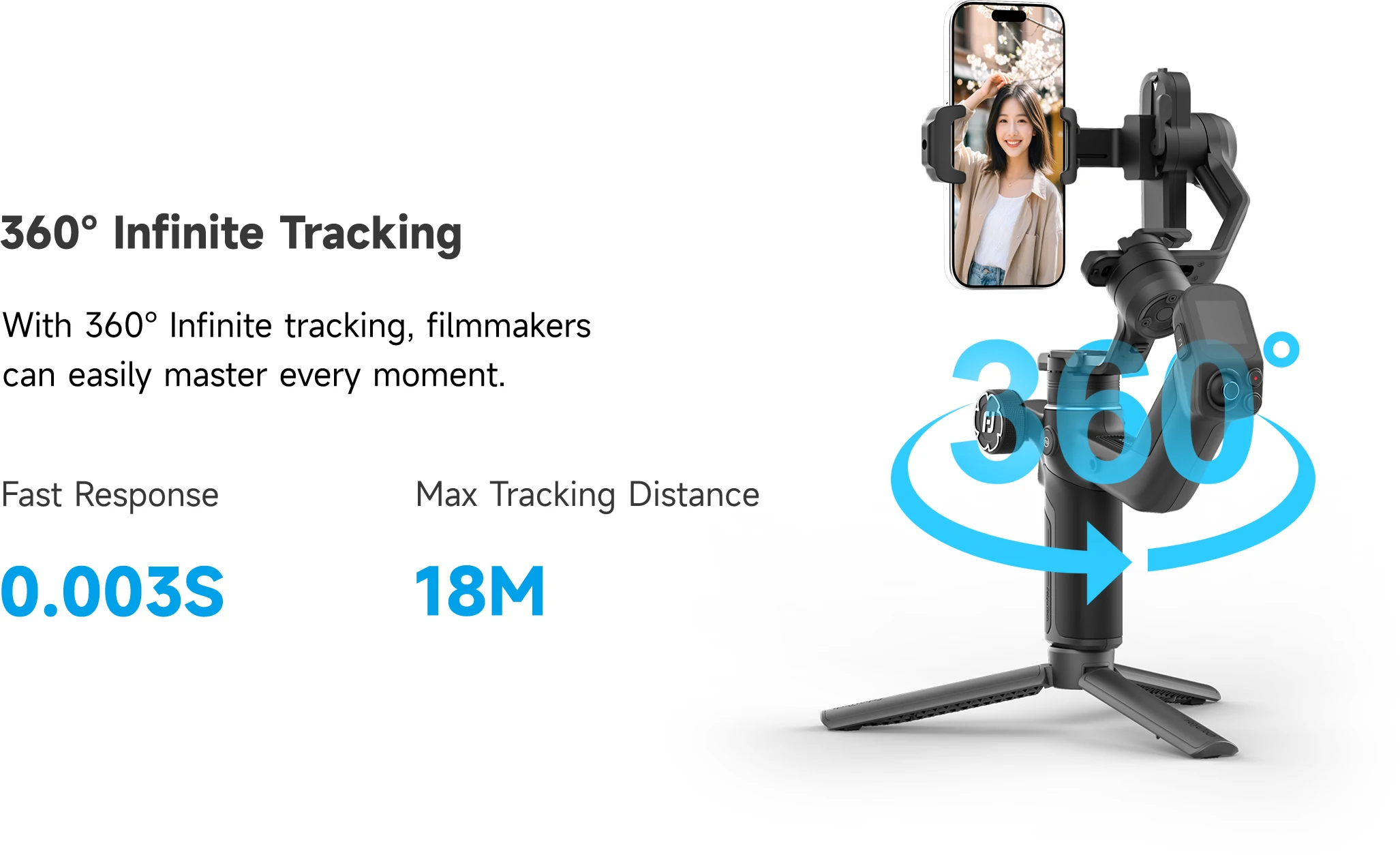 FeiyuTech SCORP Mini 3 Gimbal-Stabilisator für Smartphone, integriertes AI-Tracking-Modul, Lüfter, 2 kg Nutzlast mit integriertem Griff – Detail 3
