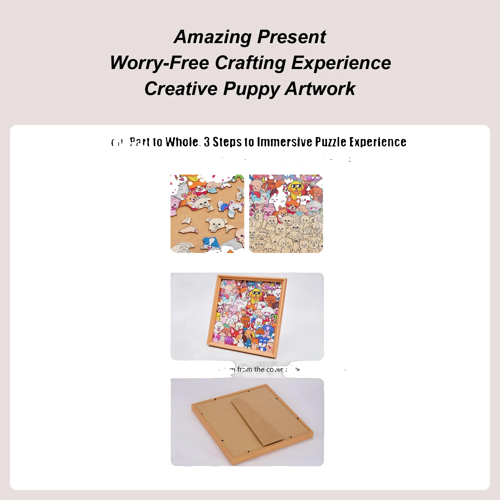 

Разорвите свой собственный пазл для детей, раскраска собаки, фоторамка, домашний декор, пазлы с животными для детей, любителей животных, коллекционеры