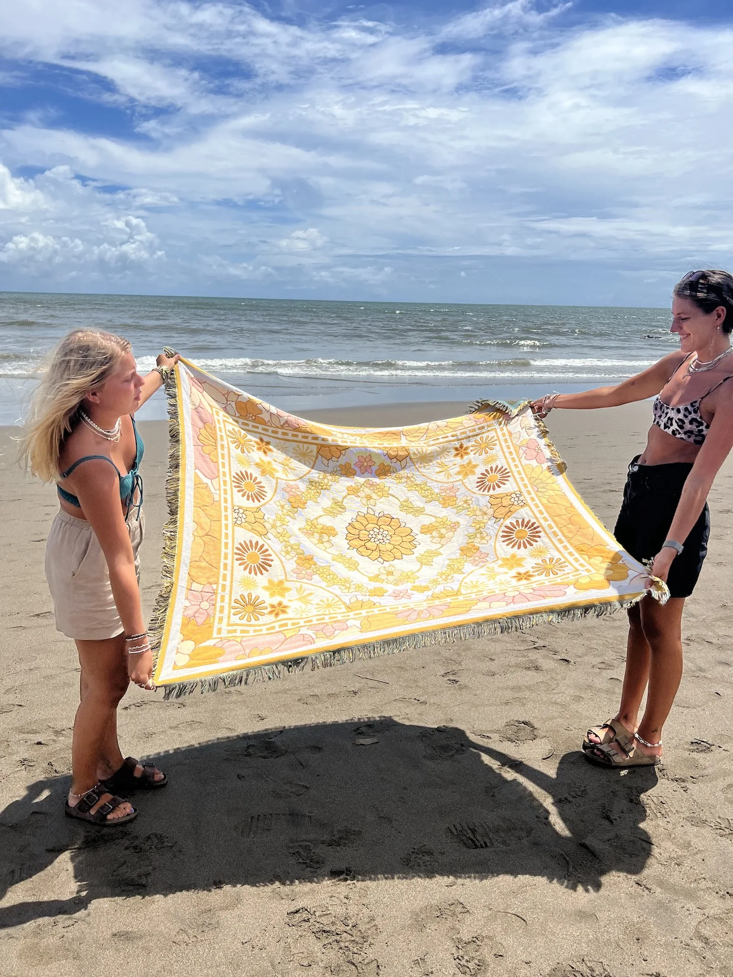Summer Line Blanket Yellow Cotton Woven Sofa Towel Knitted Thickened Warm Pad Mat Bohemian Floral Boho Throw Travel Bedspread
