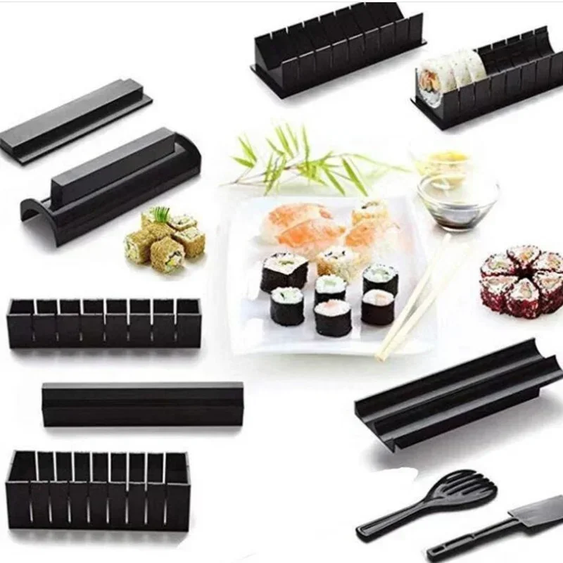 sushi mold 10 piece set rice ball making mold seaweed sushi implement five in one sushi tool