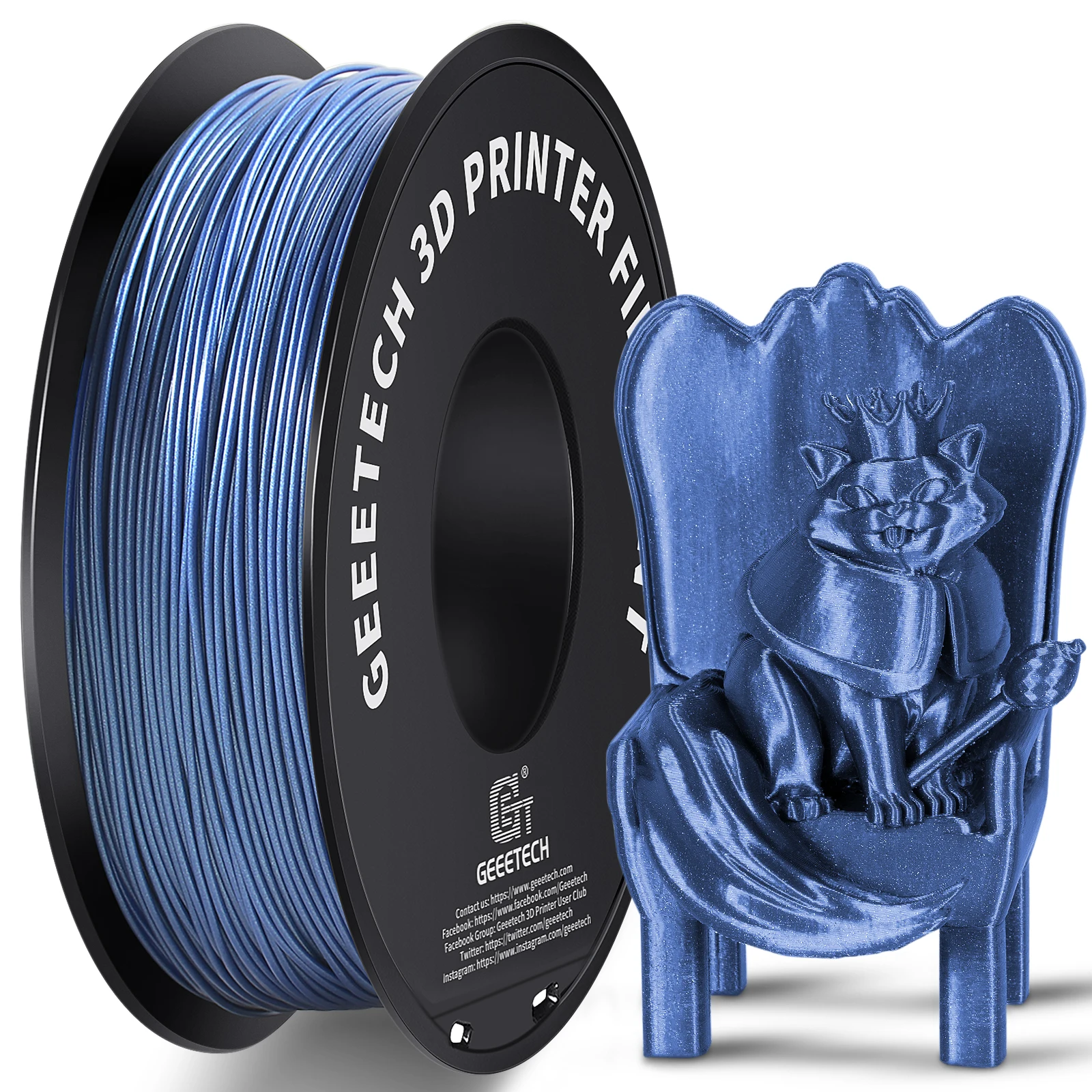 Geeetech Sparkly Pla Filament 1Kg 1.75Mm 3d Printer Plastic Materiaal, Nauwkeurigheid 0.03Mm, Meerdere Kleuren, Passen Op De Meeste Fdm Printer