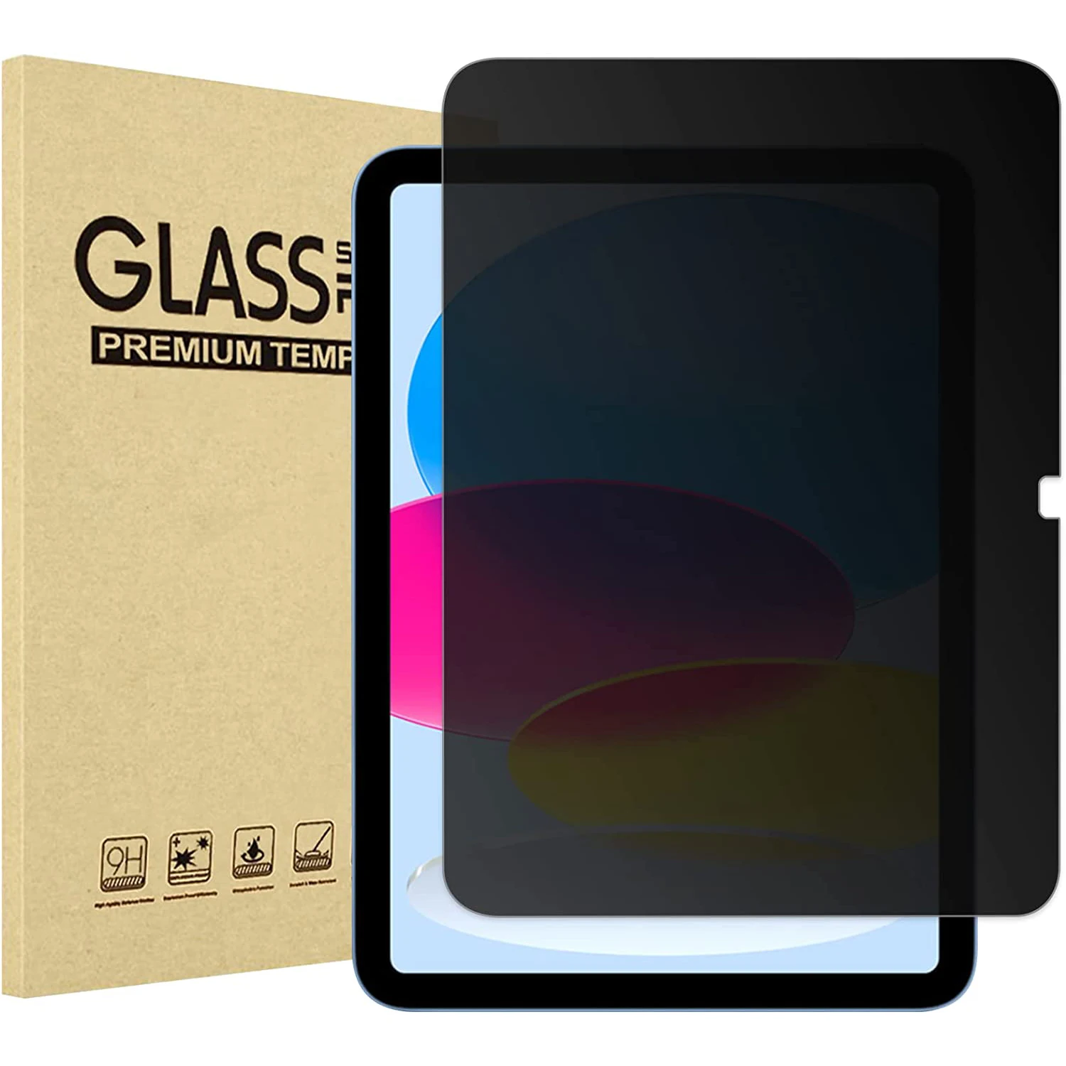 

Fit iPad 10.9" 10th Gen Anti-Spy Privacy Tempered Glass Screen Protector for iPad 10th Generation 10.9 2022 A2696/A2757/A2777