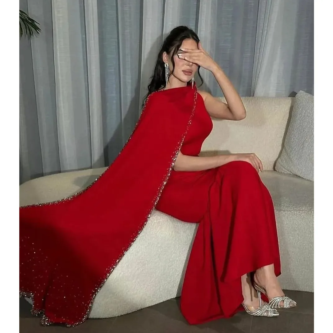 Sexy Red Sequin Prom Dresses With Feathers 2022 High Split Mermaid Evening Gowns Formal Party Robe De Mariee