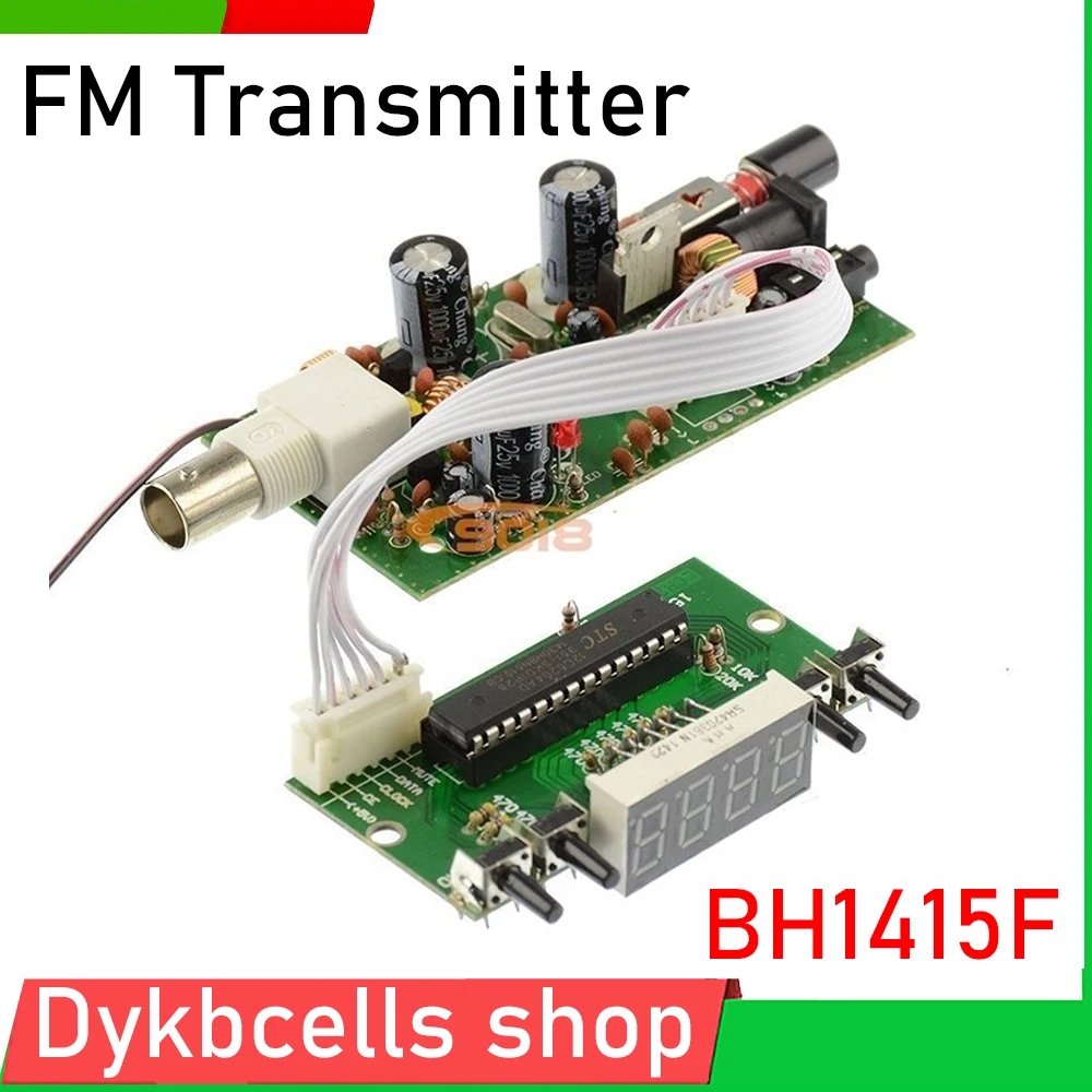 Digital Led Display Transmissor Estéreo fm Transmissor fm Pll 88108mhz para Ham Estação de Rádio Receptor dc 12v 5v