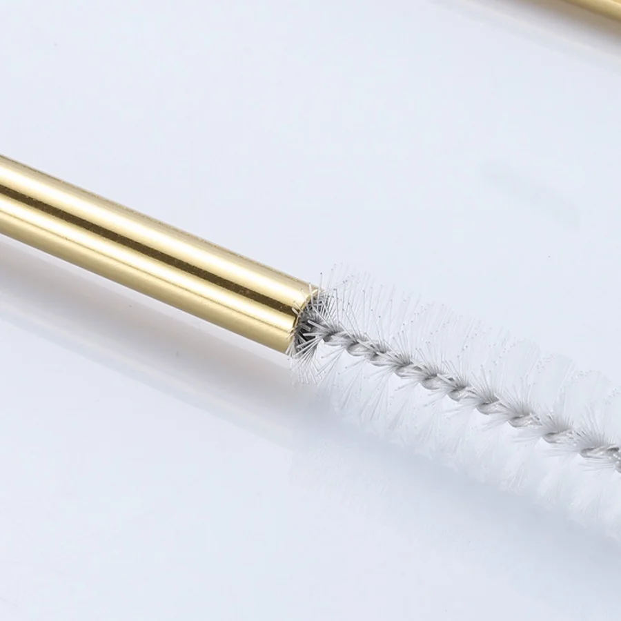 4pcs reusable gold straws milk tea juice coffee environmentally friendly drinking tubes for restaurants coffee shops home use