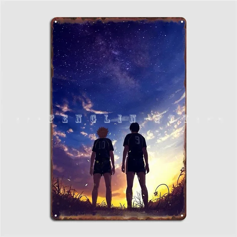 Hinata And Kageyama Metal Sign Wall Pub Garage Club Classic Painting Décor Tin Sign Poster
