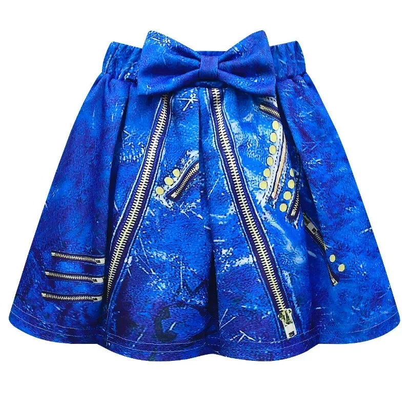 Halloween Costumes Blue Audrey Costumes Girl Kids Party Evie Descendants Mal Cosplay dress Carnival Party Girls Costumes 3-14Y