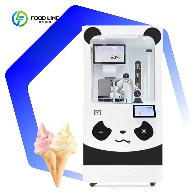 

Customized Advanced 24 Hours Robot Ice Cream Vending Machine Intelligent Robot Vending Machine for Park Shopping Mall Resort