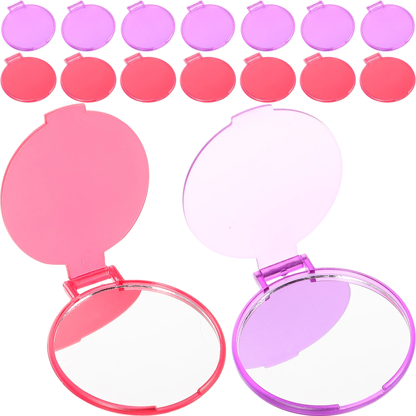 24 قطعة مرآة مدمجة محمولة قابلة للطي، تصميم عالي الوضوح، سطح شفاف مثالي للسفر المنزلي، هدية مفاجئة للنساء
