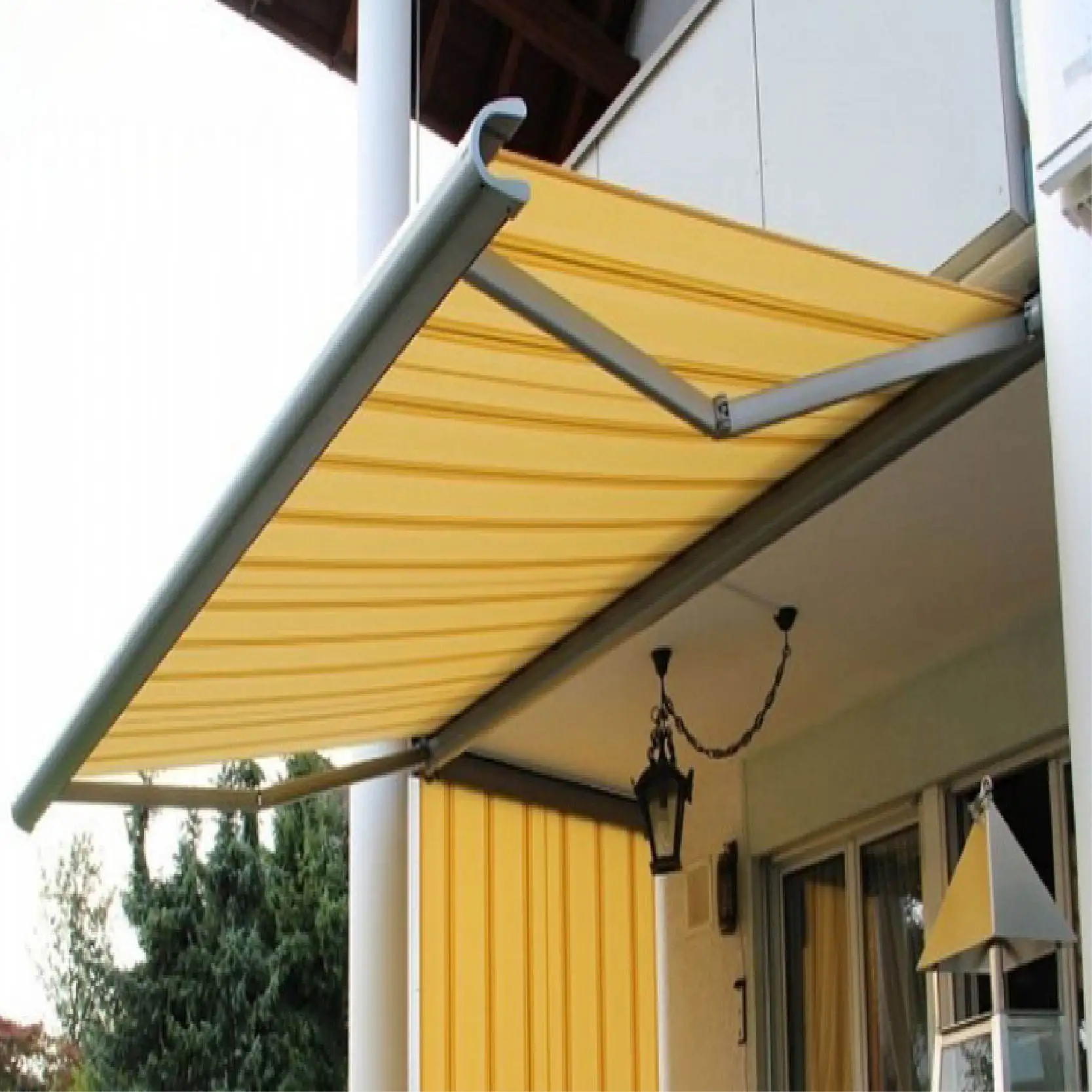 Luxury Auto Awning Manufacturer Outdoor Foldable Awning with PVC Canvas Multi-size Projection-type Foldable Arm Design Canopy
