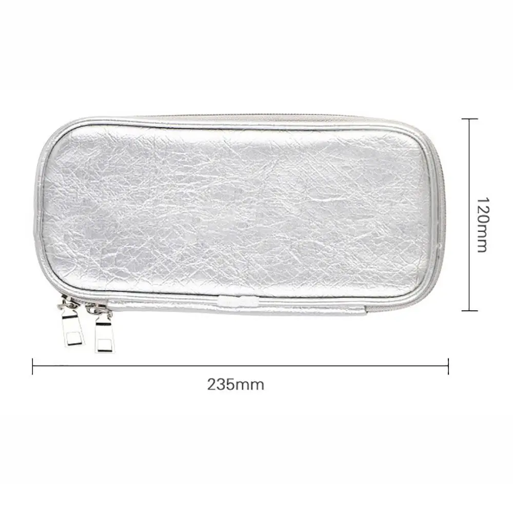 Bolsa de pincel de maquiagem de couro pu de alta qualidade, à prova de poeira, portátil, suporte de escova, à prova d'água, organizador de viagem, bolsa de cosméticos