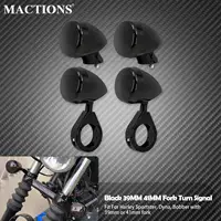 Luz LED de intermitente delantera y trasera para motocicleta, lámpara de horquilla de 39 ~ 41mm para Harley Dyna Bobber Sportster XL1200 883 Fat Bob FXDF FXDB, 4 Uds.