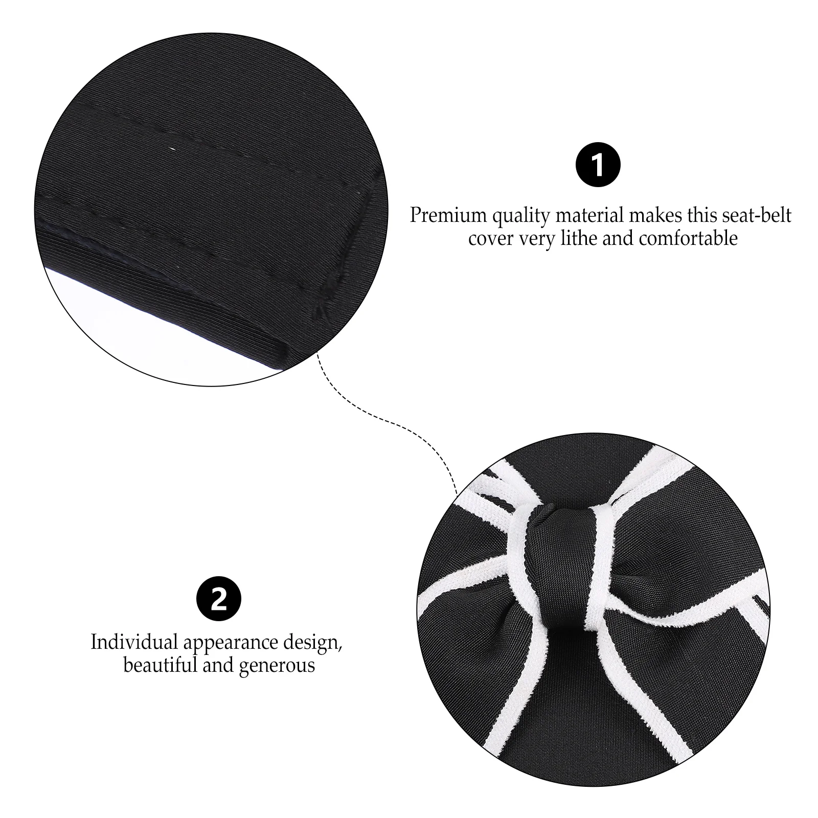 Belt Leash Seat Cover Shoulder Cushion for Car Safety Supply Protector Protection Vehicle Pad Practical Black