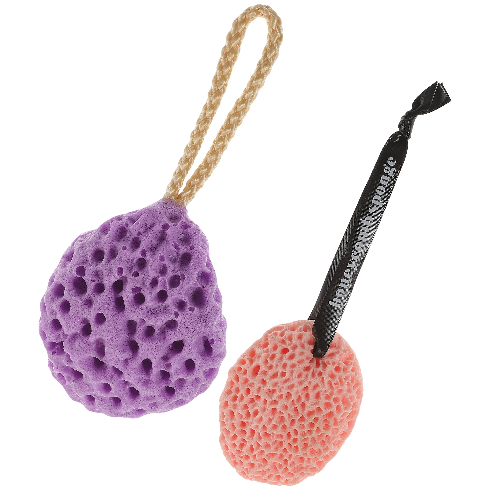 

2Pcs Sponge Bath Ball Honeycomb Body Cleaning Scrubber Deep Cleansing Shower Sponges for Kids Adults Skin-Friendly Exfoliating