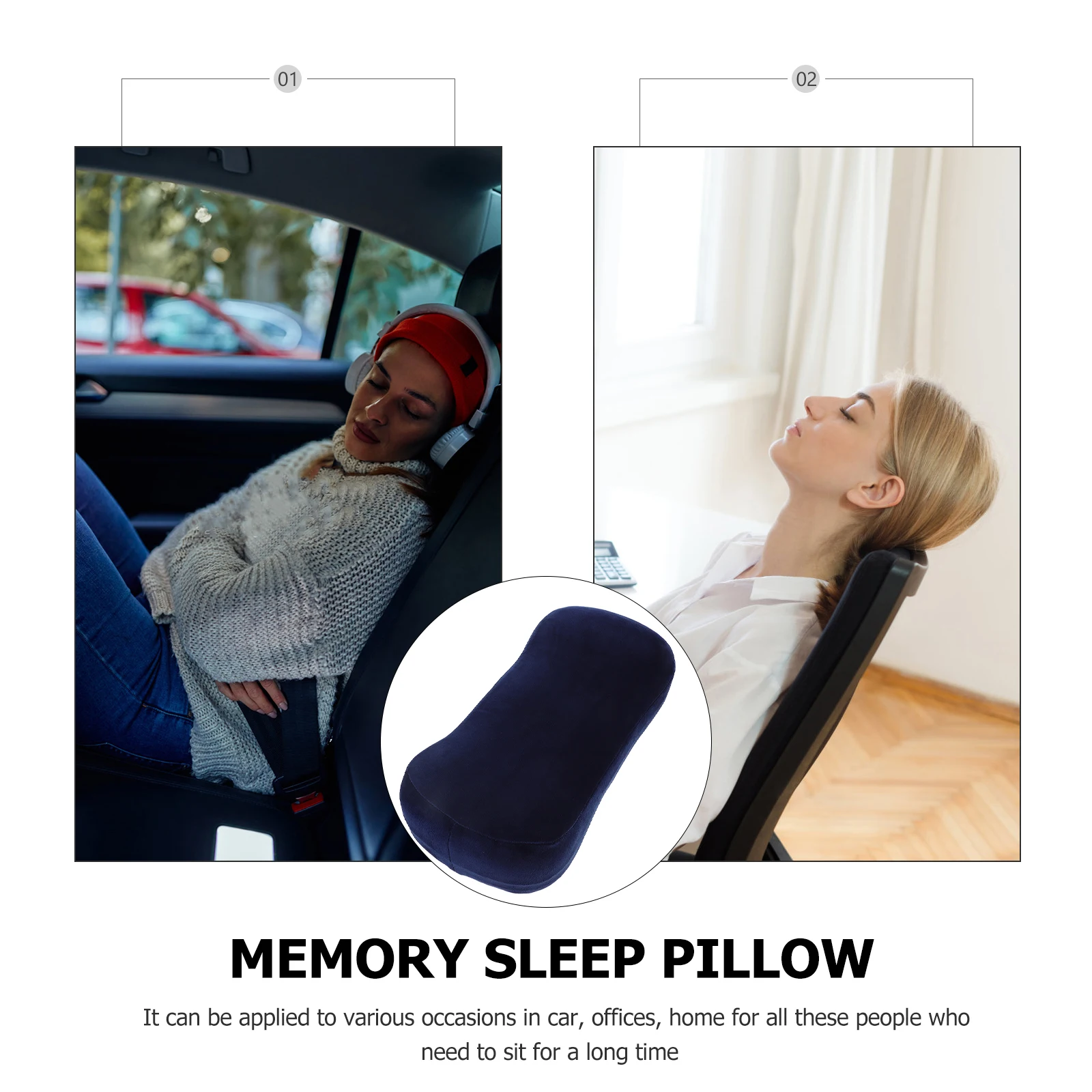 

Neck Pillow Lunch Break for Travel Ergonomic Cervical Pillows Nap Car Lumbar Office