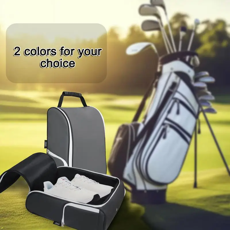 Soccer Cleat Bag Sneaker Bag For Golf Accessories PU Leather Sports Shoe Organizer Shoe Case Tote Bags For Golf Baseball Soccer