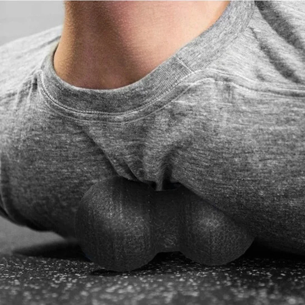 

2pcs Peanut Peanut Back Roller Ball Eco-Friendly Muscle Roller Spine Hip Tension Relief For Yoga Rehab Black