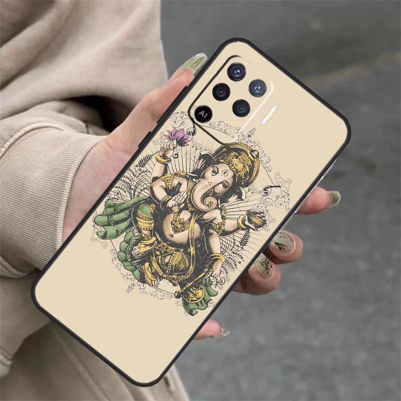 Lord Ganesha For OPPO A98 A78 A58 A79 A15 A17 A77 A16 A76 A96 A52 A72 A5 A9 A94 A74 A57S A53S A54S Case