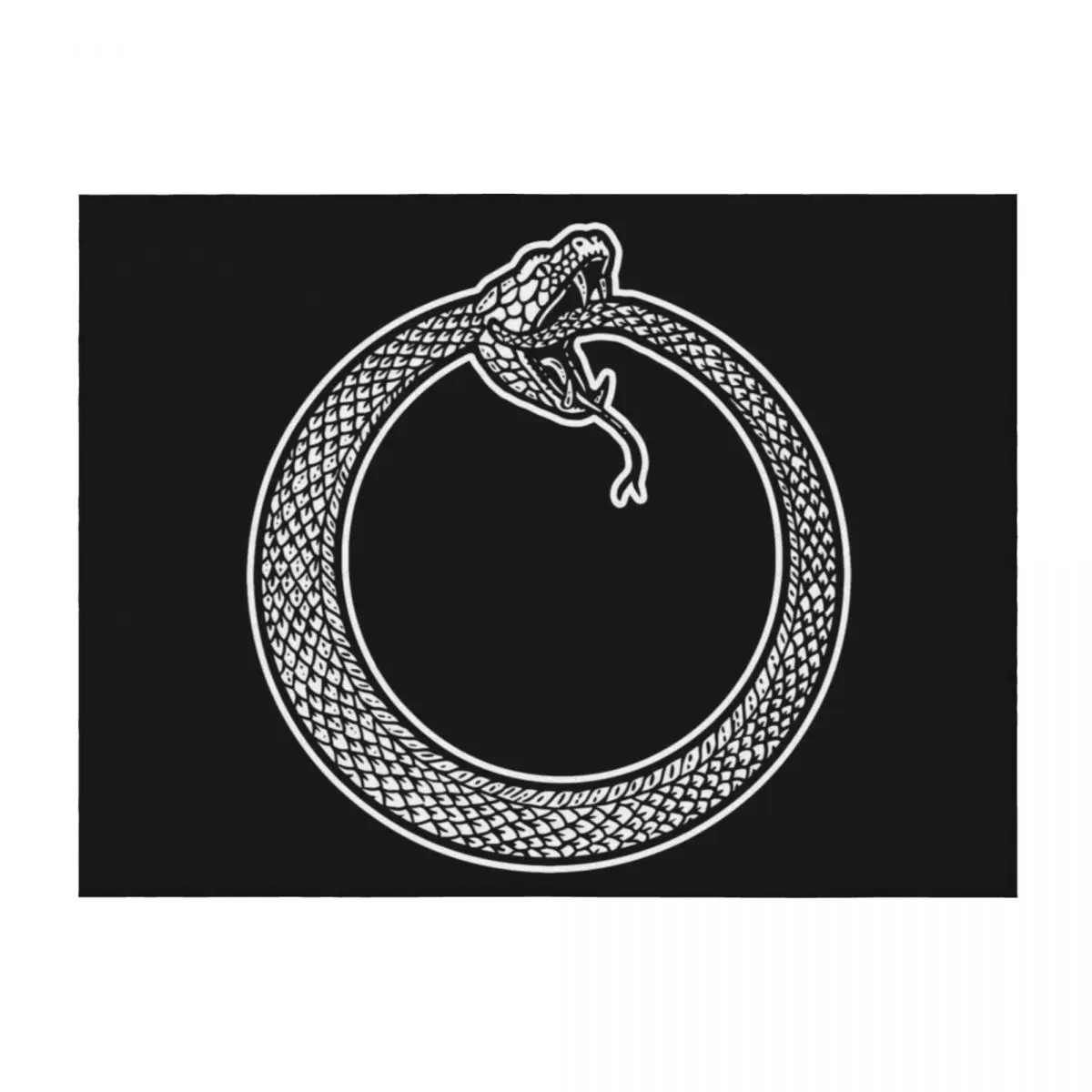 

Ouroboros 2 White Throw Blanket Comforter warm winter Polar Cute Blankets