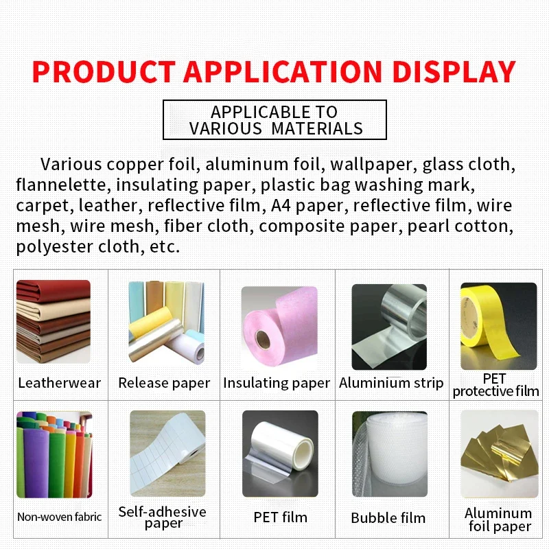Automatic Cloth Tape Cutting Machine LCD Screen For Non-woven Fabric Bubble Film Copper Foil Kraft Paper PVC Film