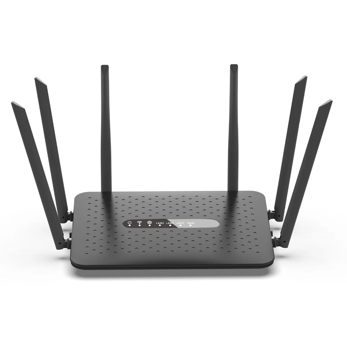 AT87-WIFI Router Gigabit Wireless Router 2.4G/5G Dual Band WiFi Router with 6 Antennas WiFi Repeater Signal Amplifier-Black