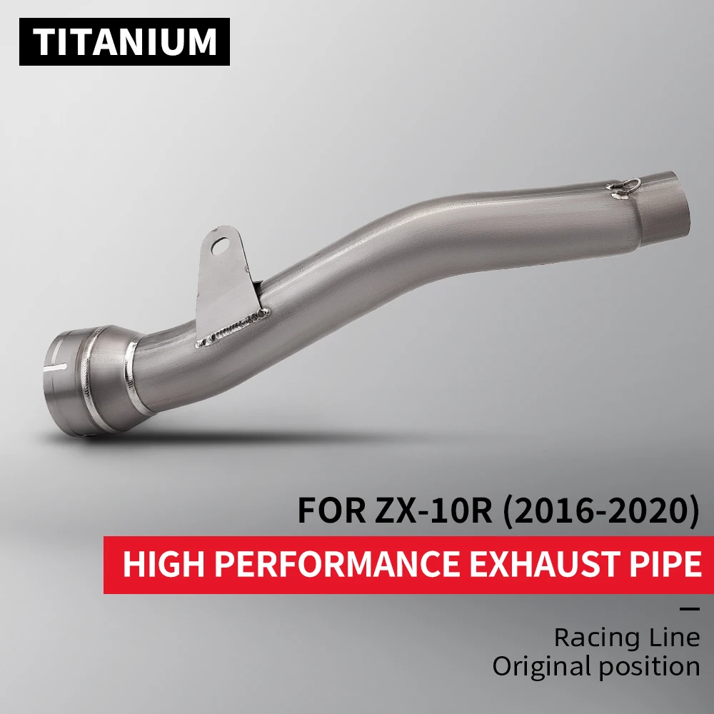 

Titanium alloy For Ninja ZX 10R 2016 - 2020 Motorcycle Exhaust Pipe Exhaust Slip-On Pipe Middle Link Pipe
