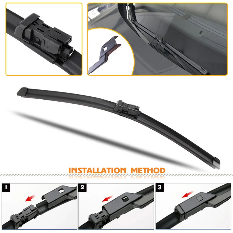 Car Wiper Blade For Opel Vauxhall Mokka 2012-2016 Windshield Rubber Silicon Refill Front Window Wiper 26