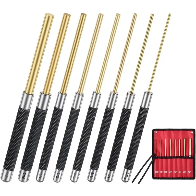 AAAN-Pin Punch Set Brass Punch Set With Storage Bag
