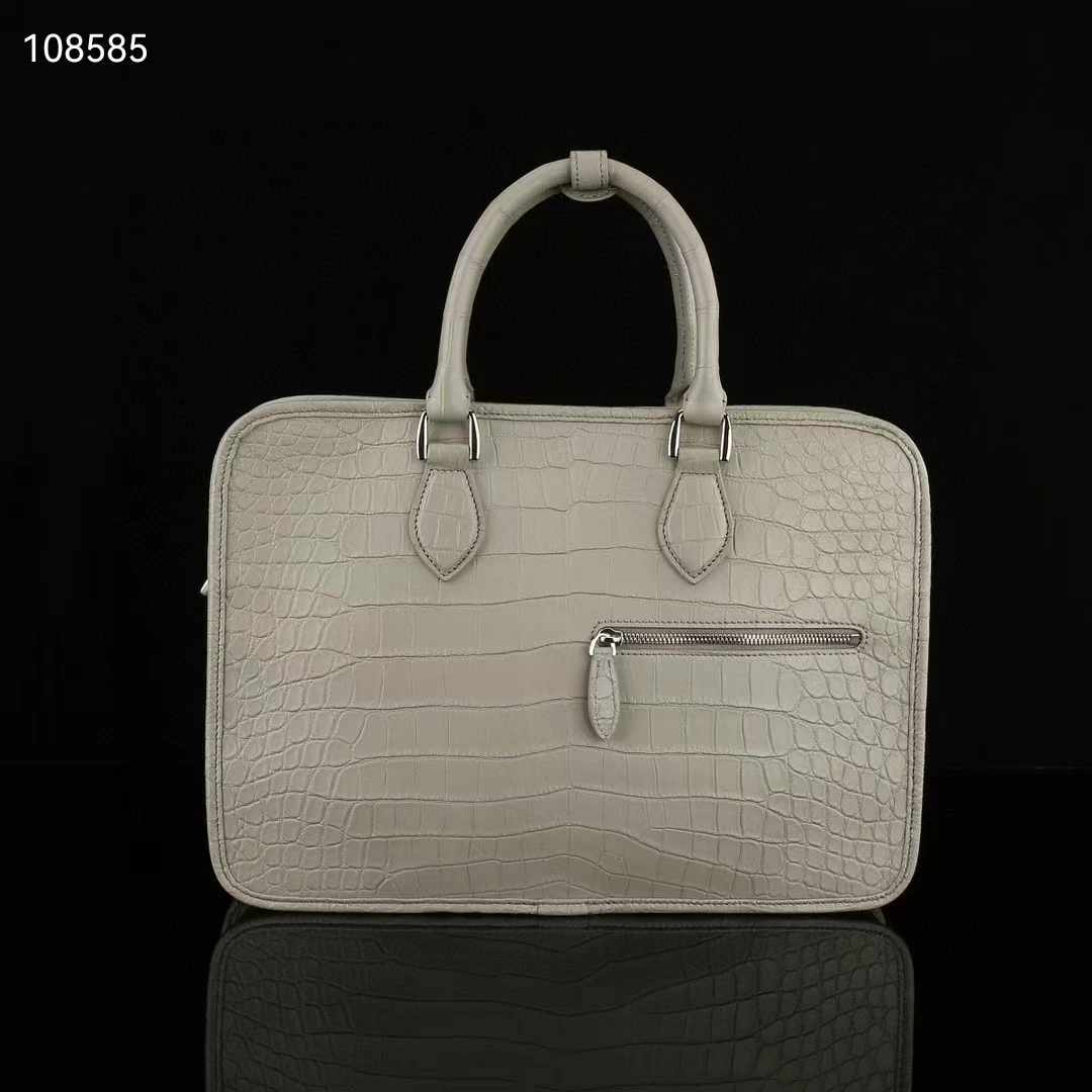 Luxury Men's Business Bag 2025 Latest Design Genuine Crocodile Leather Belly Skin Laptop Briefcase High-Quality Real Leather