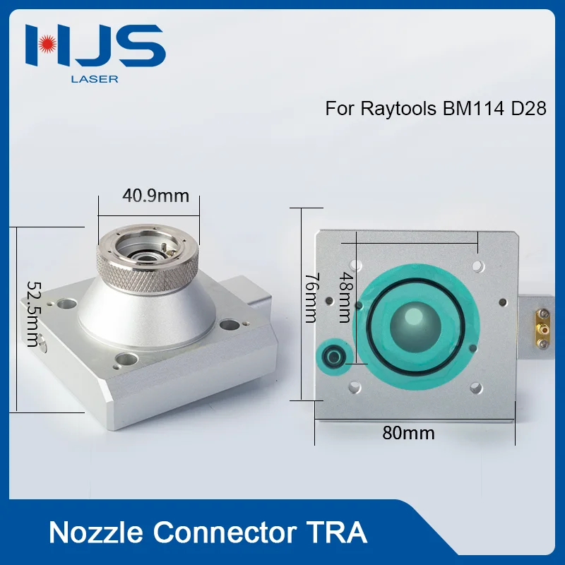 HJS Laser Raytools BM114 D28 Fiber Laser Nozzle Connector TRA For Raytools BM114 Flat Laser Cutting Head