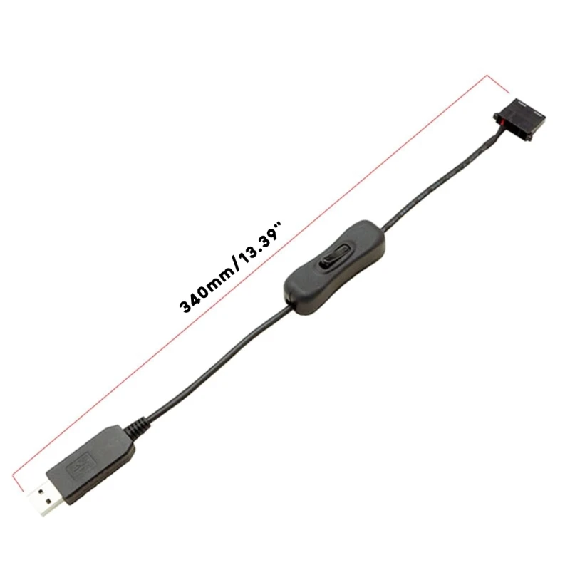 Cavo adattatore per ventola USB da 5 V a 12 V Step Up Line Alimentazione con custodia per PC da USB a 4 pin