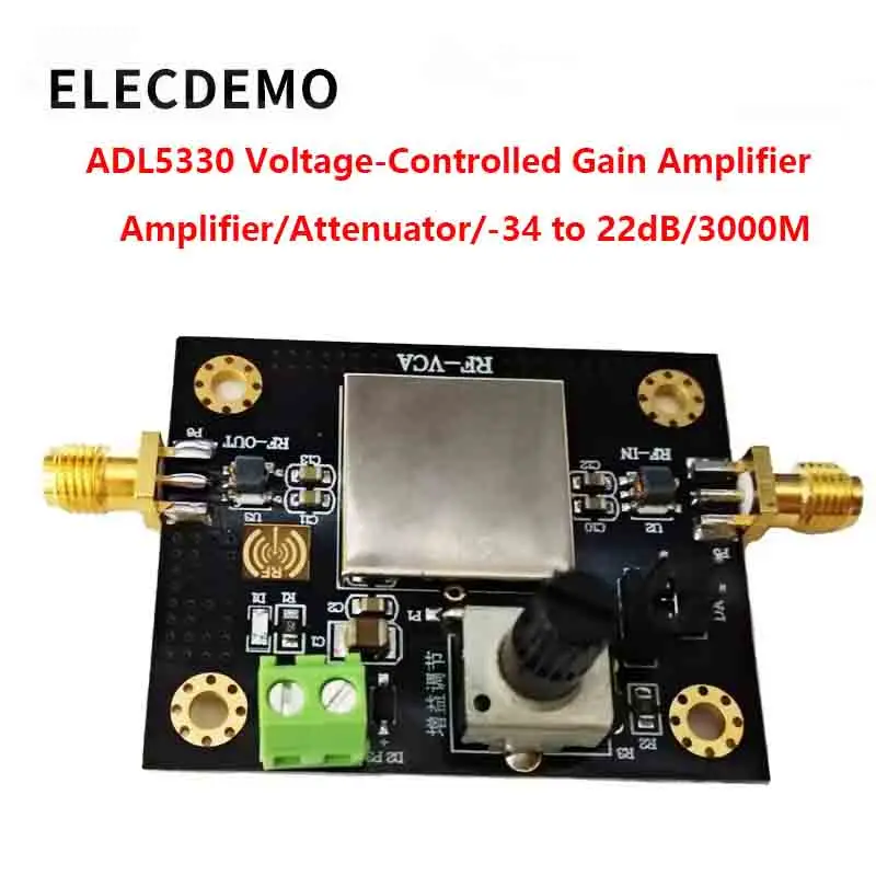 ADL5330 VGA Variable Gain Amplifier Module, 20dB Gain High Linearity Broadband RF Power Amp Board