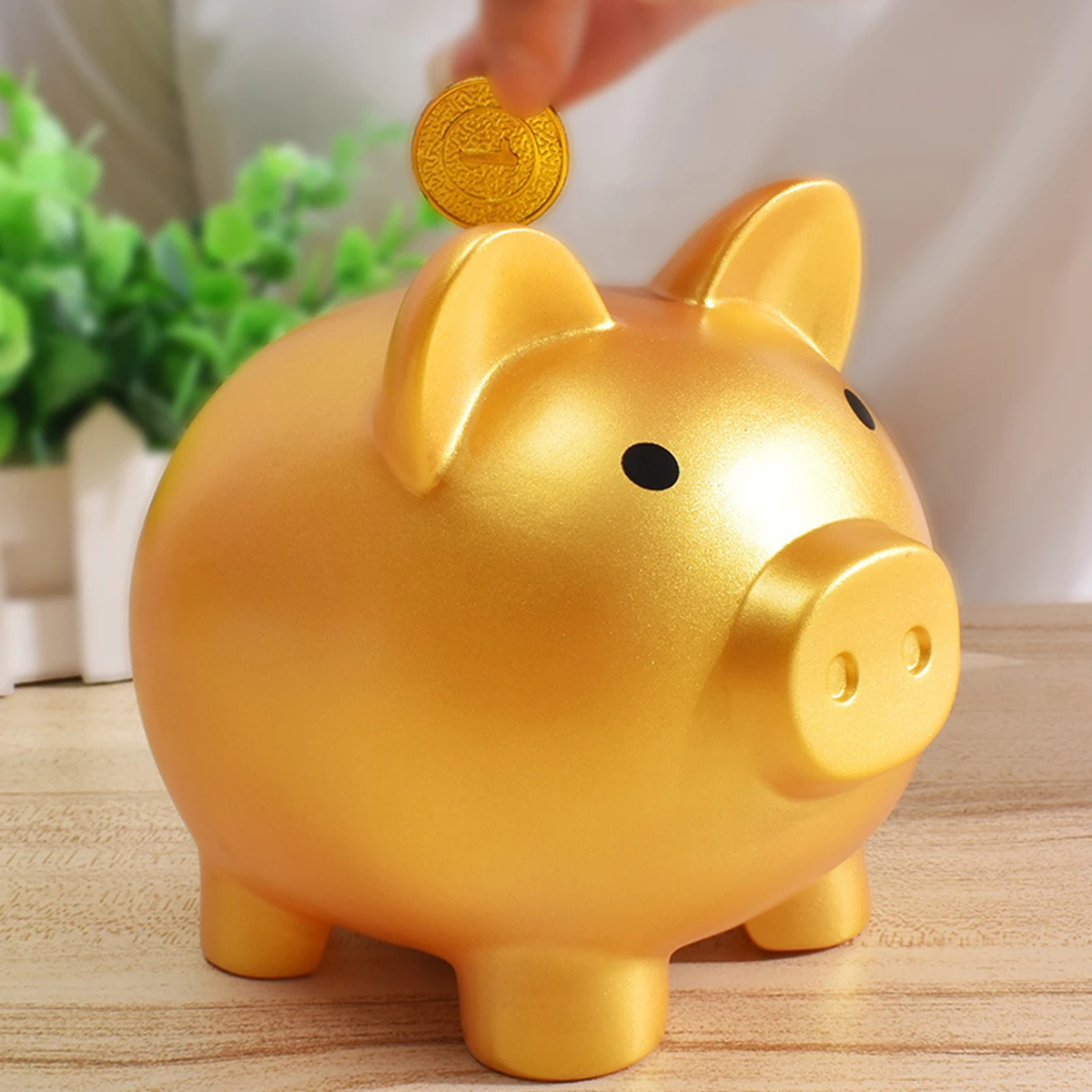 New creative Golden Pig Piggy Bank New Coin Bank Cute cartoon piggy bank Gift Craft Money box Savings Home decor