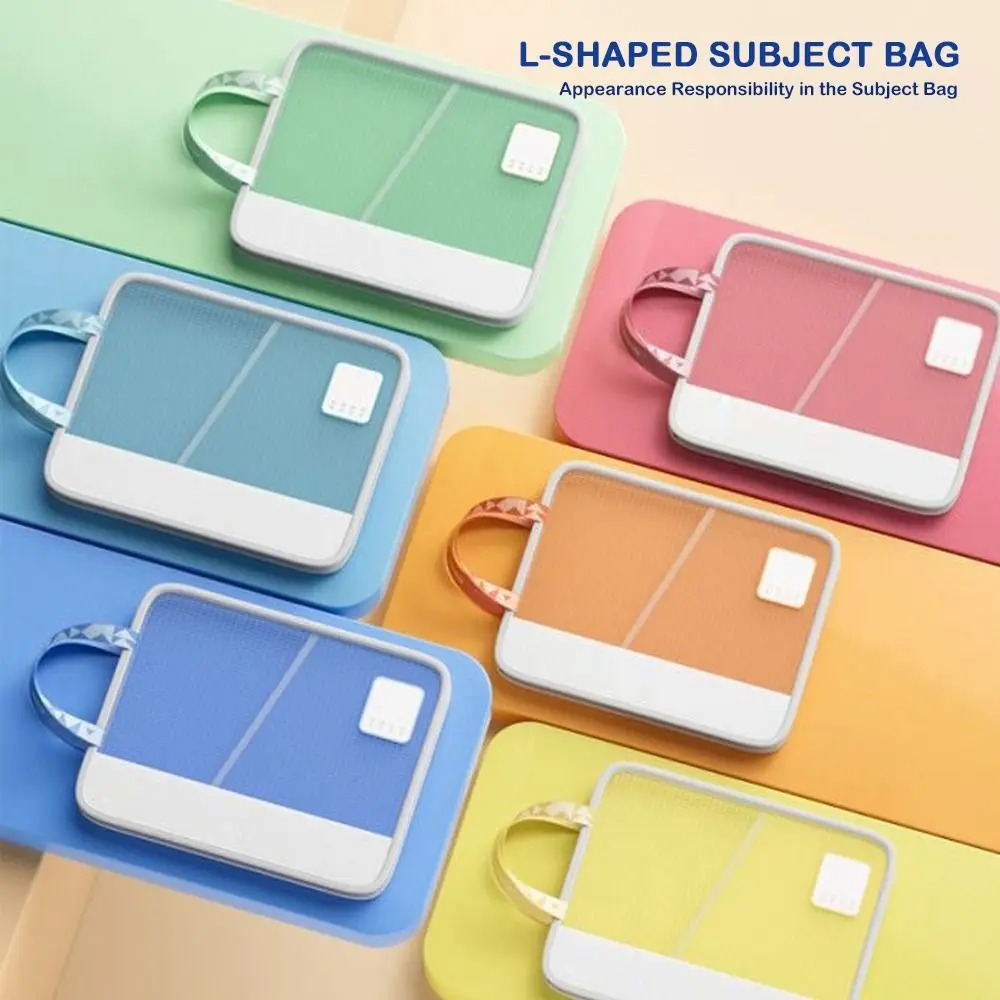 Double Handed Transparent Document Bag Thickened Hand-held Subject Classification Bag Storage Design Transparent Material